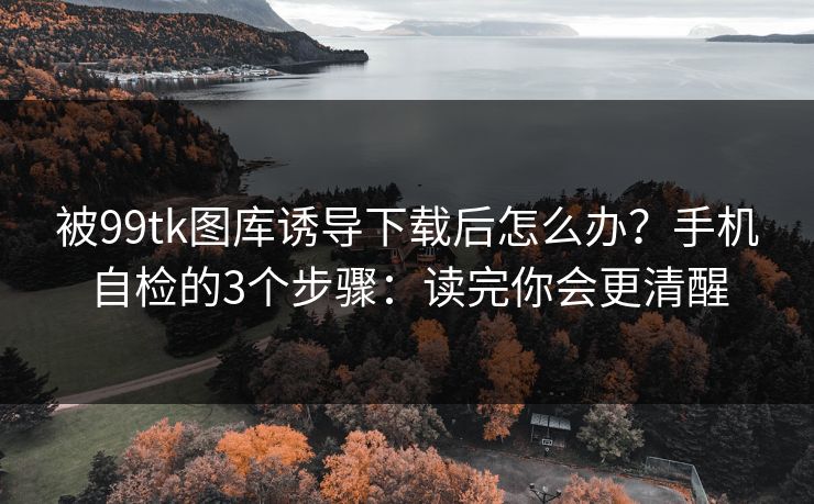 被99tk图库诱导下载后怎么办？手机自检的3个步骤：读完你会更清醒