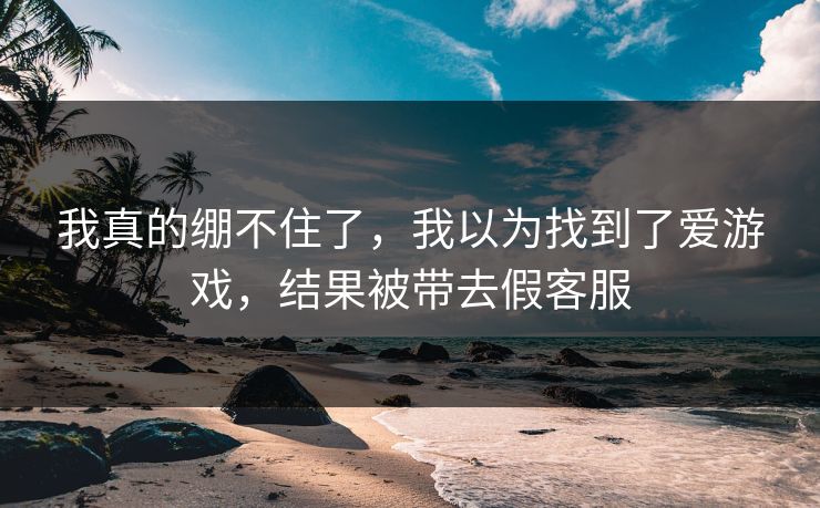 我真的绷不住了，我以为找到了爱游戏，结果被带去假客服